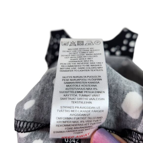 RATIA‎ Dress Womens Extra Small Black White Sleeveless A-Line Polka Dot Pattern - Picture 9 of 10